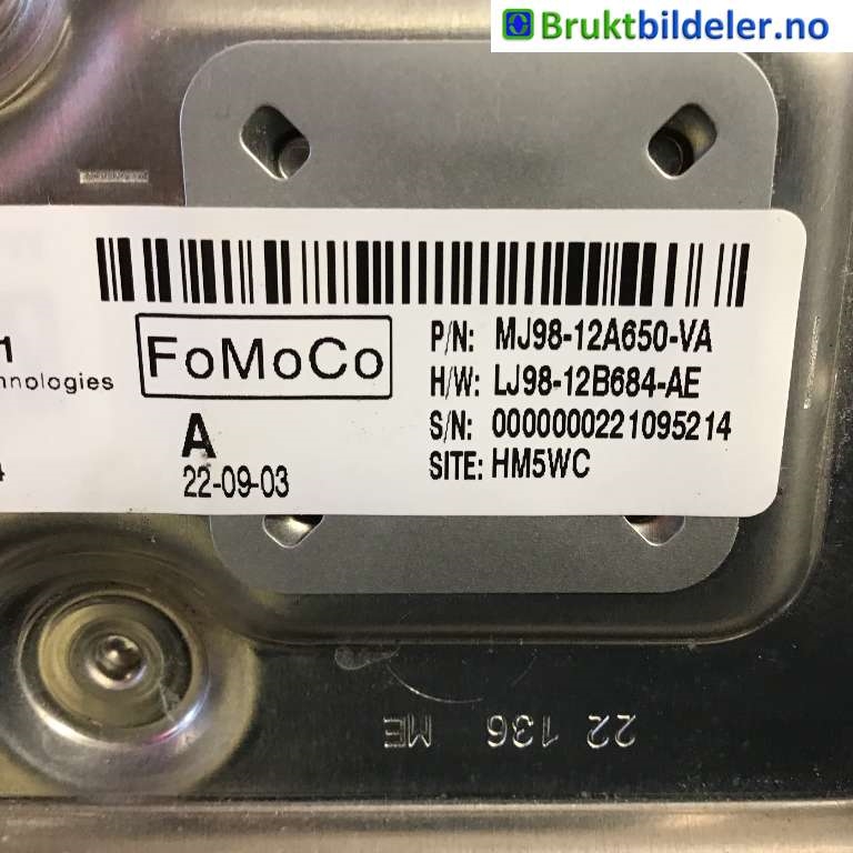 Styreenhet diverse til Ford Mustang Mach-e 2020-->> (FORD (US)|MJ98-12A650-VA|AAA1915050001|)