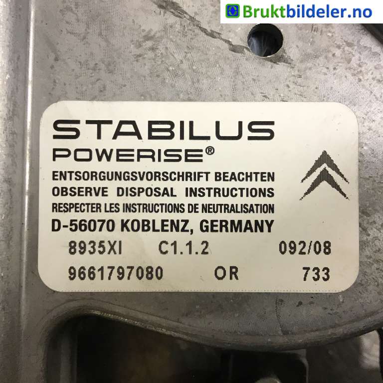 Baklukeåpner motor til Citroën C5 2008-2017 (Type II)  (CITROEN|9661797080|D-56070|)