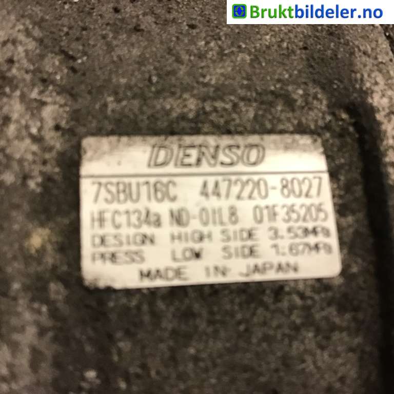 Aircondition kompressor til BMW X3 2003-2006 (Fase 1) (E83) (E83) (BMW|64 52 6 915 388|447220-8027|)