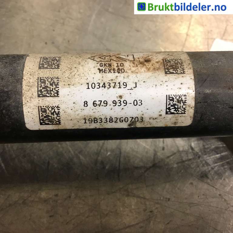 Drivaksel venstre bak, elbil til BMW X3 2017-->> (G01) (G01) (BMW|33 20 8 679 939-03|10343719 J|)