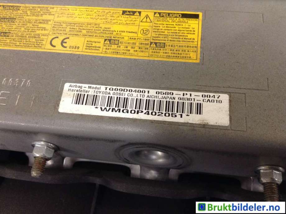 Airbag kne til Toyota GT86 2012-->>  (TOYOTA|98301CA010|TG09D04001|)