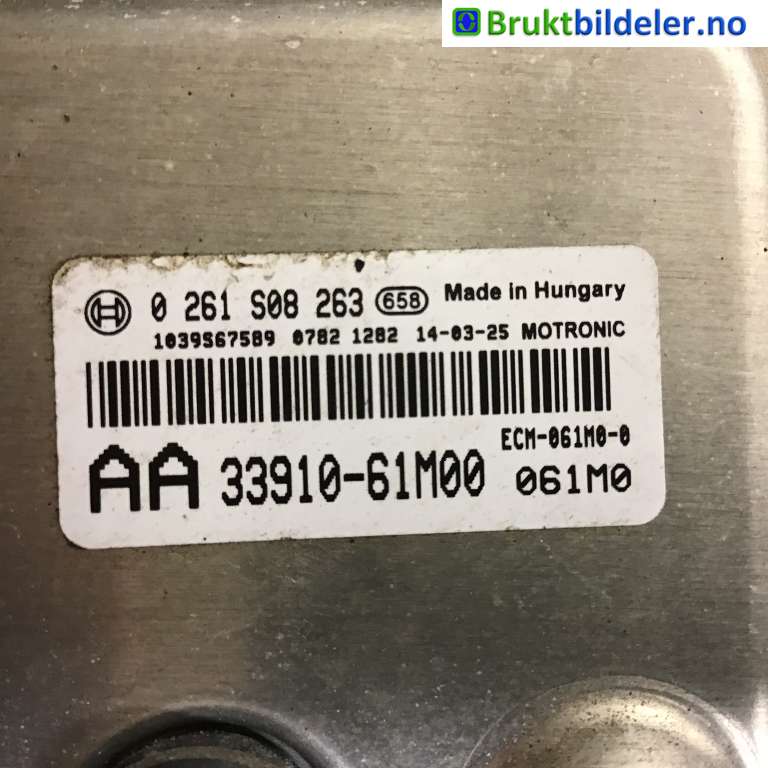 Styreenhet motor til Suzuki SX4 S-CROSS 2013-->> (Type II)  (SUZUKI|33910-61M00|0 261 S08 263|AA 33910-61M00)