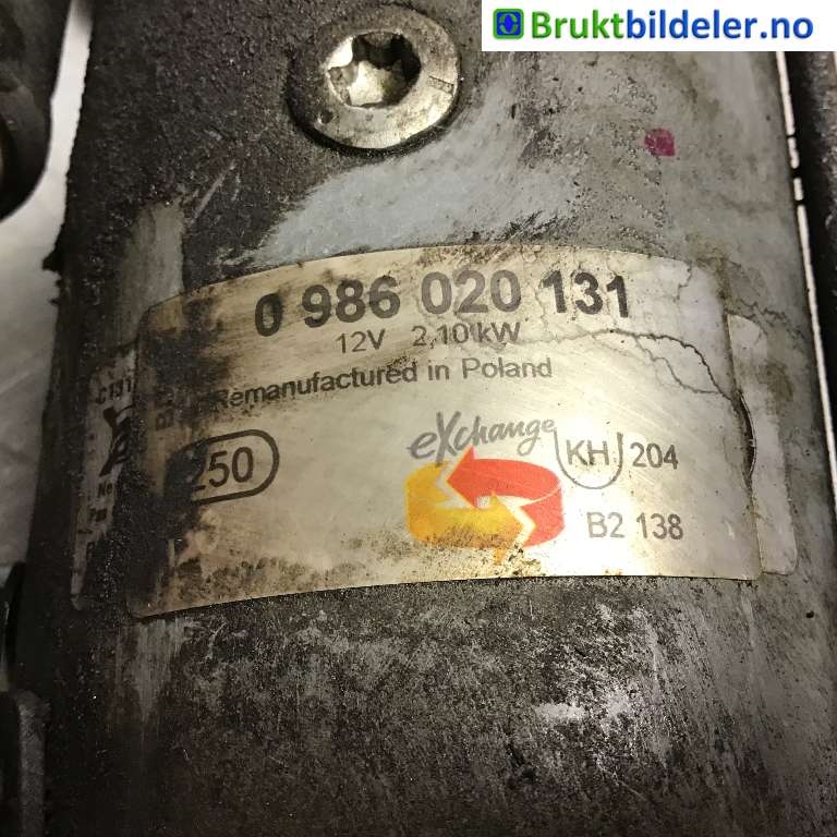Starter diesel til Suzuki Grand Vitara 2005-2015 (Type III)  (SUZUKI|31100-67J00|0 986 020 131|)