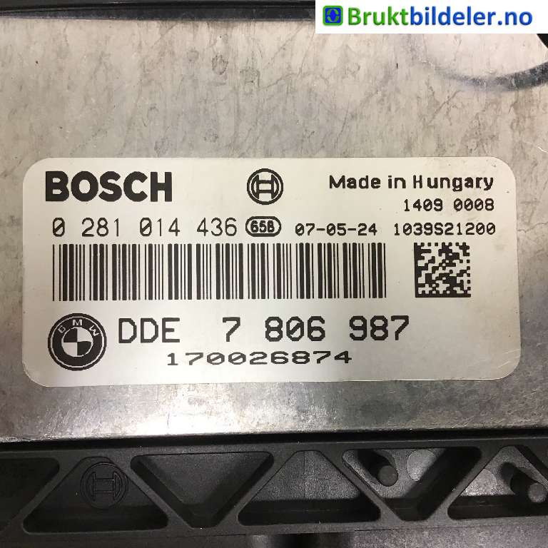 Styreenhet motor til BMW 5-Serie 2003-2010 (E60/E61) (E60/E61) (BMW|7 806 987|0 281 014 436|)