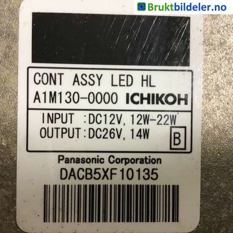 Styreenhet xenon/ballast til Nissan Leaf 2011-2017 (Type I)  (NISSAN|260553NK0A|A1M130-0000|DACB5XF 10 135)
