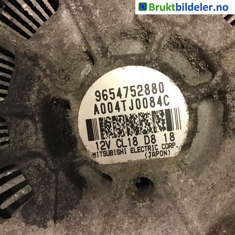 Dynamo til Citroën Jumpy 2007-2016 (Type II)  (CITROEN|9654752880|A004TJ0084C|)