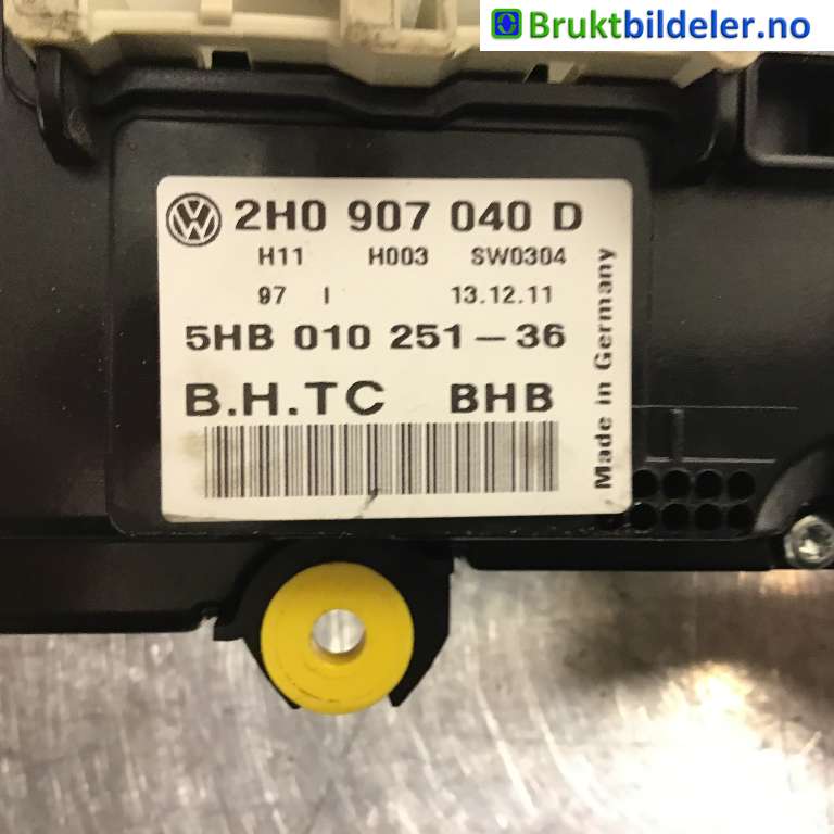 Varmeapparat betjening til VW Amarok 2010-2016 (Type I, Fase 1) (VOLKSWAGEN|2H0 907 040 D|5HB 010 251-36|)