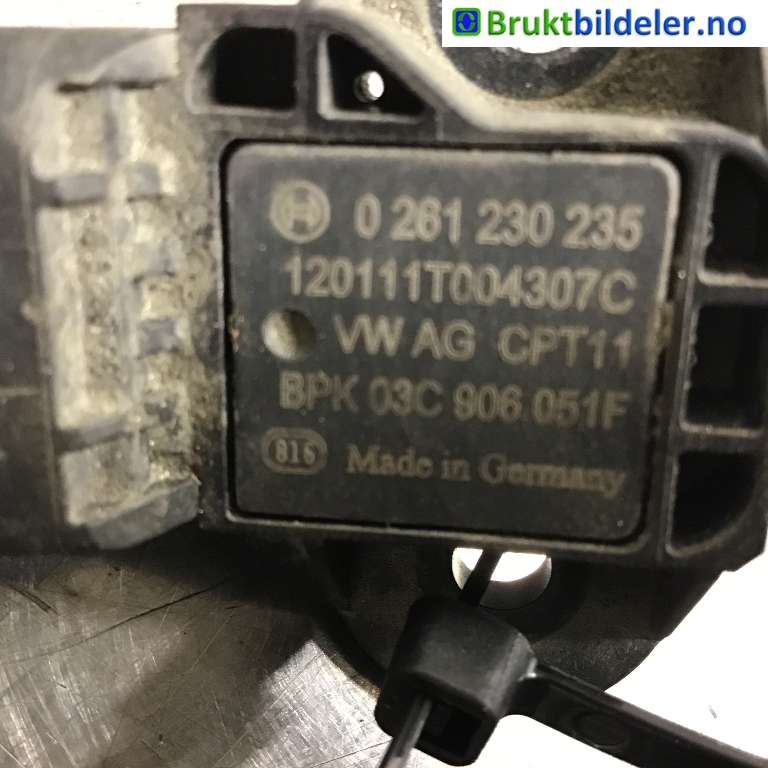 Sensor (MAP - Manifold Absolute Pressure) til VW Amarok 2010-2016 (Type I, Fase 1)  (VOLKSWAGEN|03C 906 051 F|)
