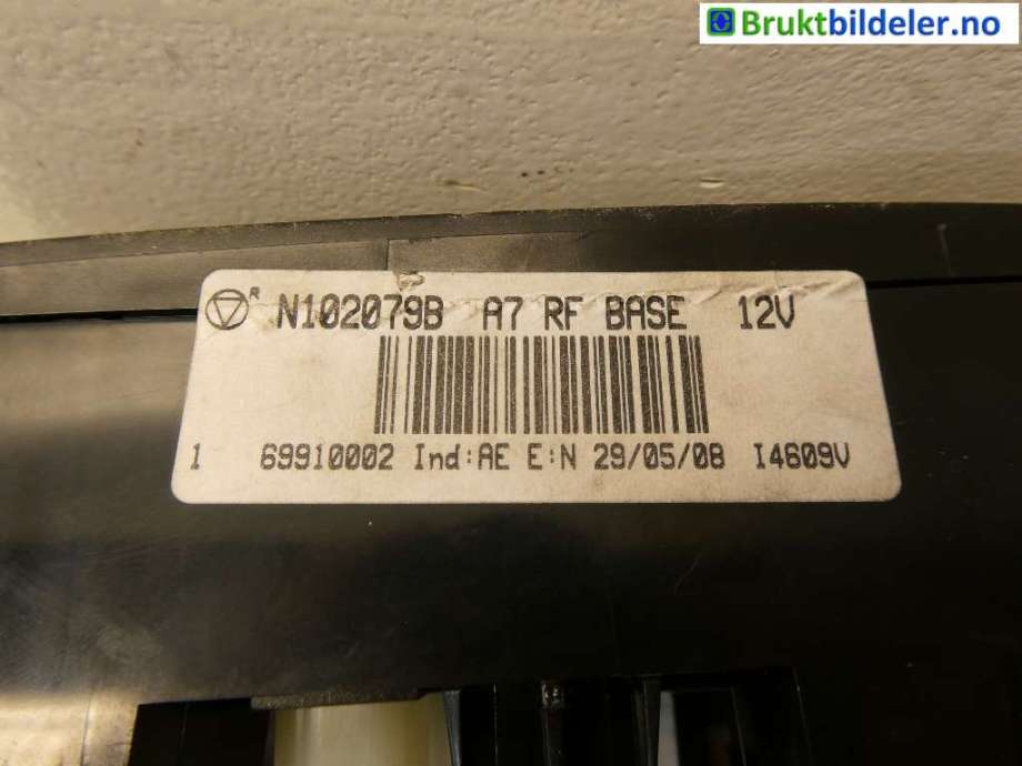 Varmeapparat betjening til Peugeot 207 2006-2012  (PEUGEOT|6451 TK|)
