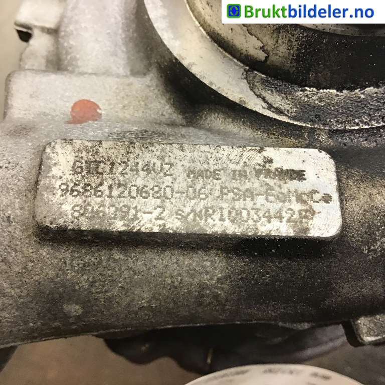 Turbo til Citroën C4, Picasso 2013-2018 (Type II)  (CITROEN|96 861 206 80-06|GTC1244VZ|)