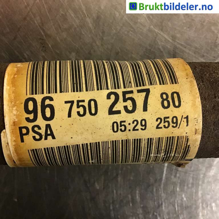 Drivaksel høyre foran til Citroën C4, Picasso 2013-2018 (Type II)  (CITROEN|96 750 257 80|8PN63 747117|)