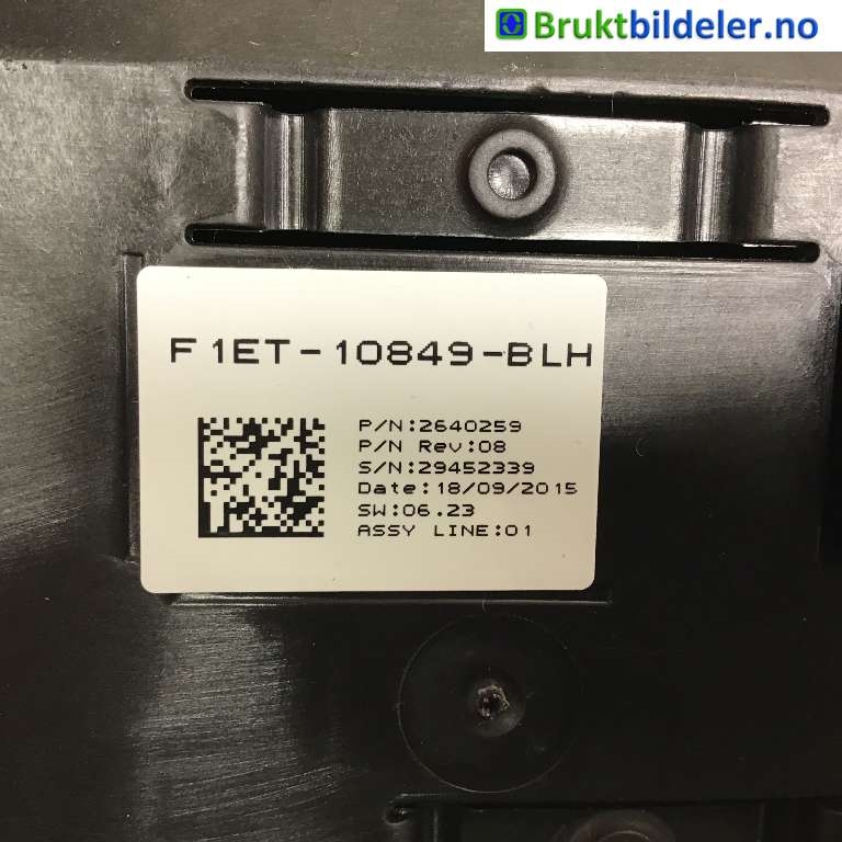 Instrumentpanel til Ford Focus 2014-2018 (Type III, Fase 2)  (FORD|F1ET-10849-BLH|)