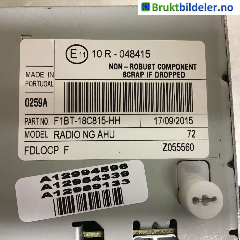 Bilstereo til Ford Focus 2014-2018 (Type III, Fase 2) (FORD|F1BT-18C815-HH|)