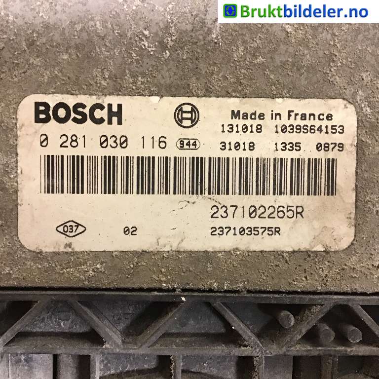 Styreenhet motor til Opel Movano 2010-->>  (OPEL|95509015|0 281 030 116|)