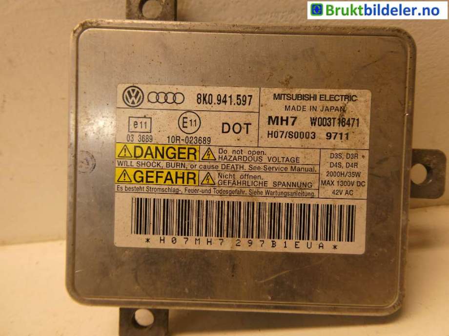 Styreenhet xenon/ballast til Audi A3 2009-2012 (Type II, Fase 2)  (AUDI|8K0 941 597 C|W003T18471|8K0 941 597)