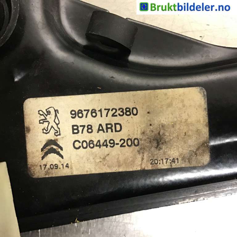 Ruteheis høyre til Citroën C4, Picasso 2013-2018 (Type II)  (CITROEN|96 761 723 80|C06449-200|)