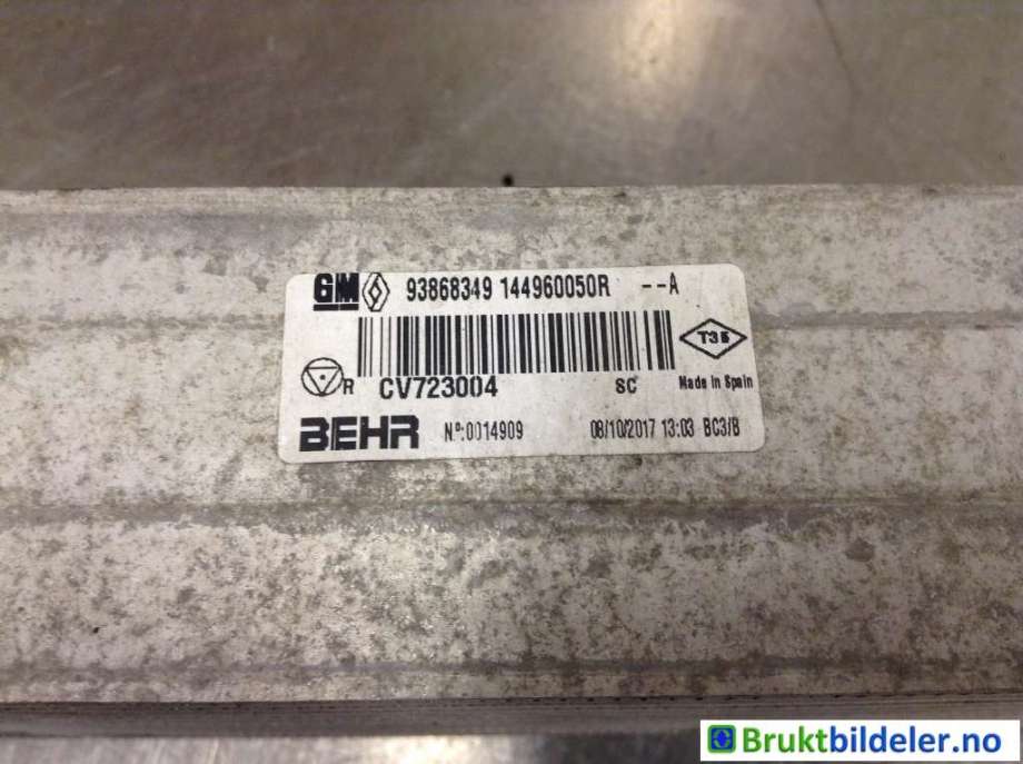 Intercooler til Renault Trafic 2014-->> (RENAULT|144960050R|CV723004|)