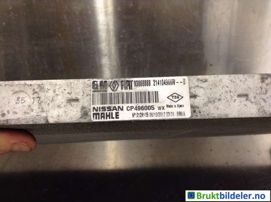Radiator (manuell gir) til Renault Trafic 2014-->> (RENAULT|21410966R|CP496005|9386888)