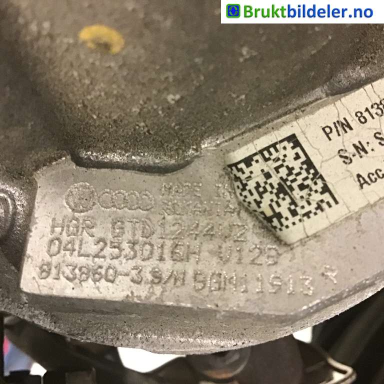 Turbo til Škoda Octavia 2013-2016 (Type III, Fase 1)  (SKODA|04L 253 016 H|GTD1244VZ|)