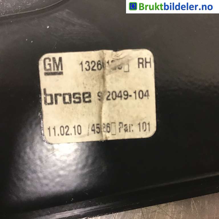Ruteheis høyre foran til Opel Astra J 2010-2015 (OPEL|915368 103 RH|)