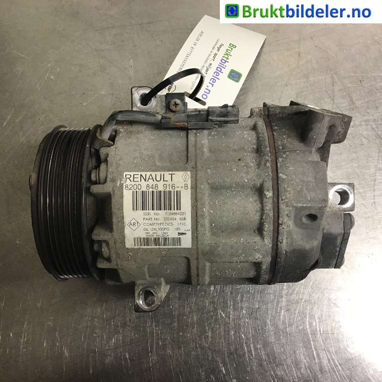Aircondition kompressor til Renault Trafic, 2014-->>  (RENAULT|8200 848 916 --B)