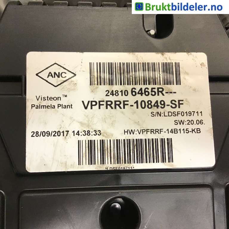 Instrumentpanel til Renault Trafic 2014-->>  (RENAULT|248106465R|VPFRRF-10849-SF|)