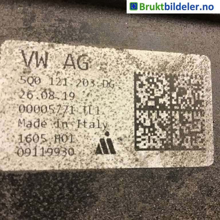 Kjølevifte til VW Passat 2015-2019 (Fase 1) (B8) (B8) (VOLKSWAGEN|5Q0 121 203 DG|)
