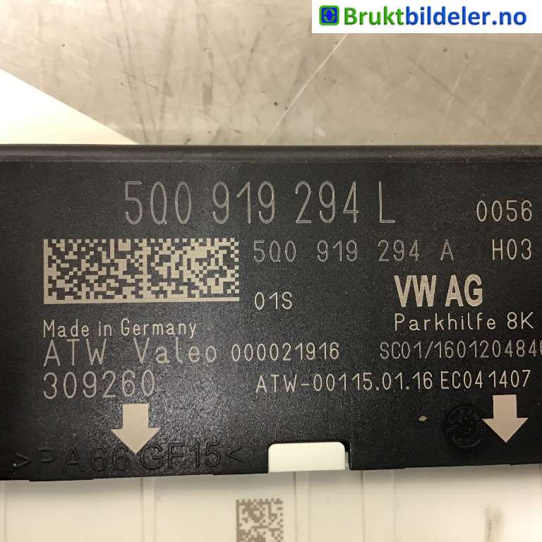 Styreenhet parkering til VW Passat 2015-2019 (Fase 1) (B8) (B8) (VOLKSWAGEN|5Q0 919 294 L|000021916|)