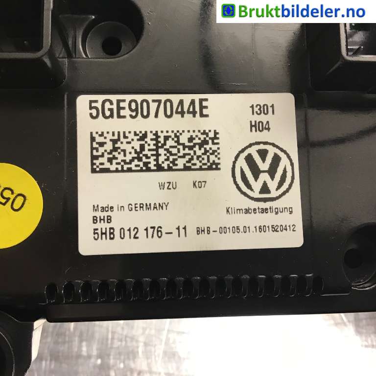 Varmeapparat betjening til VW Passat 2015-2019 (Fase 1) (B8) (B8) (VOLKSWAGEN|5GE 907 044 E|5HB 012 176-11|)