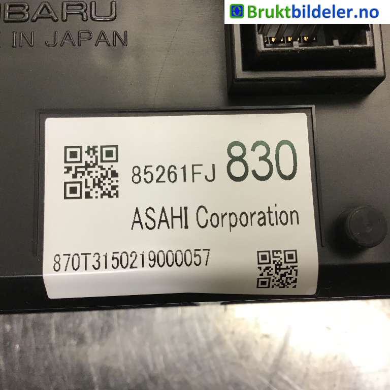 Multimedia display (MCU - Media Controller Unit) til Subaru XV 2012-2017 (Type I)  (SUBARU|85261FJ830|870T315021900057|)