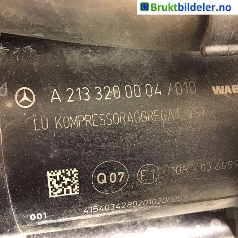 Kompressor nivå/luft til Mercedes EQC 2019-->>  (MERCEDES|A 213 320 00 04|443 020 019 1|)