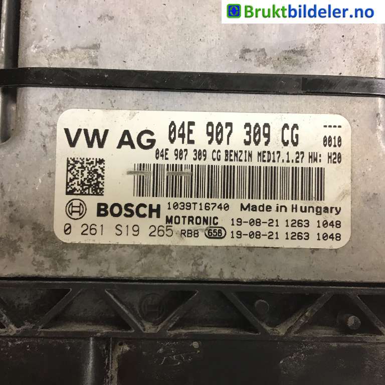 Styreenhet motor til VW Passat 2015-2019 (Fase 1) (B8) (B8) (VOLKSWAGEN|04E 907 309 CG|0 261 S19 265|)