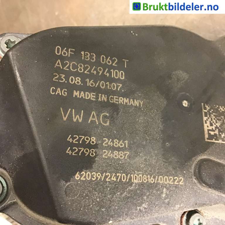 Spjeldhus til VW Golf V, Combi 2003-2008  (VOLKSWAGEN|06F 133 062 T|A2C82494100|)