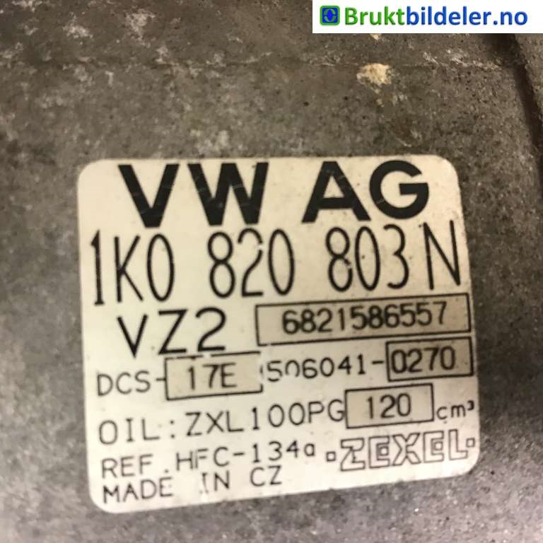 Aircondition kompressor til VW Golf V, Combi 2003-2008  (VOLKSWAGEN|1K0 820 803 N|DCS-17E 506041-0270|)