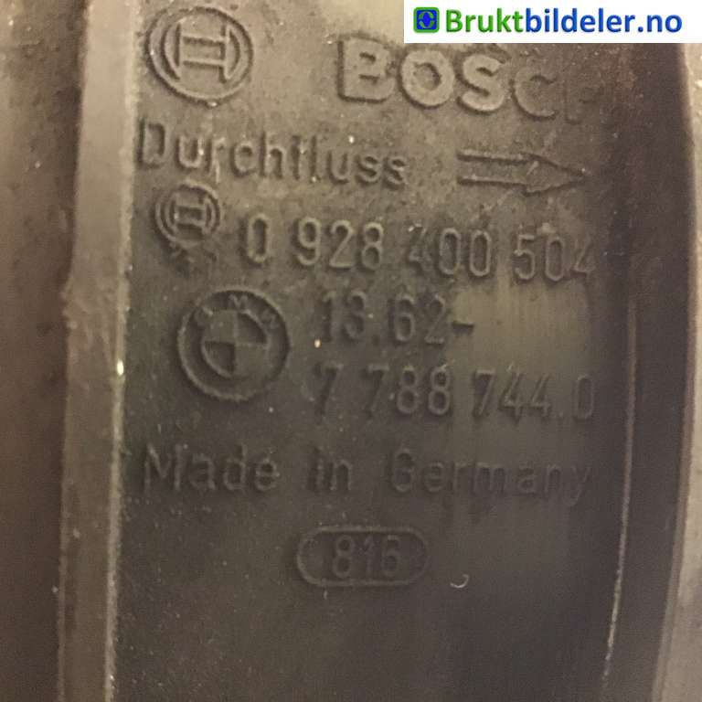 Luftmengde/luftmassemåler til BMW X3 2007-2010 (Fase 2) (E83) (E83) (BMW|13.62-7788744.0|0928400504|)