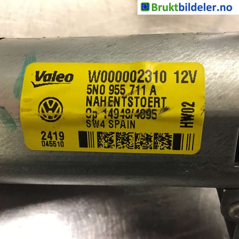 Viskermotor bakrute til VW Tiguan 2007-2011 (Type I, Fase 1) (VOLKSWAGEN|5N0 955 711 A|W000002310|)