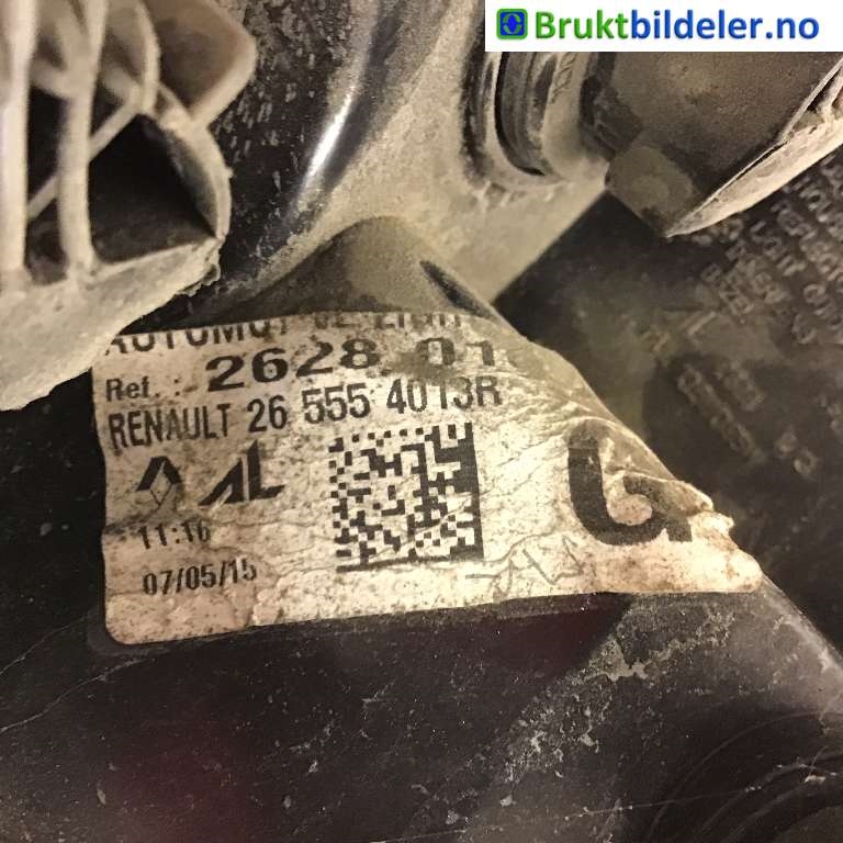 Baklykt venstre til Renault Zoe 2013-2019 (Fase 1) (RENAULT|265554013R|2628 0 106|)