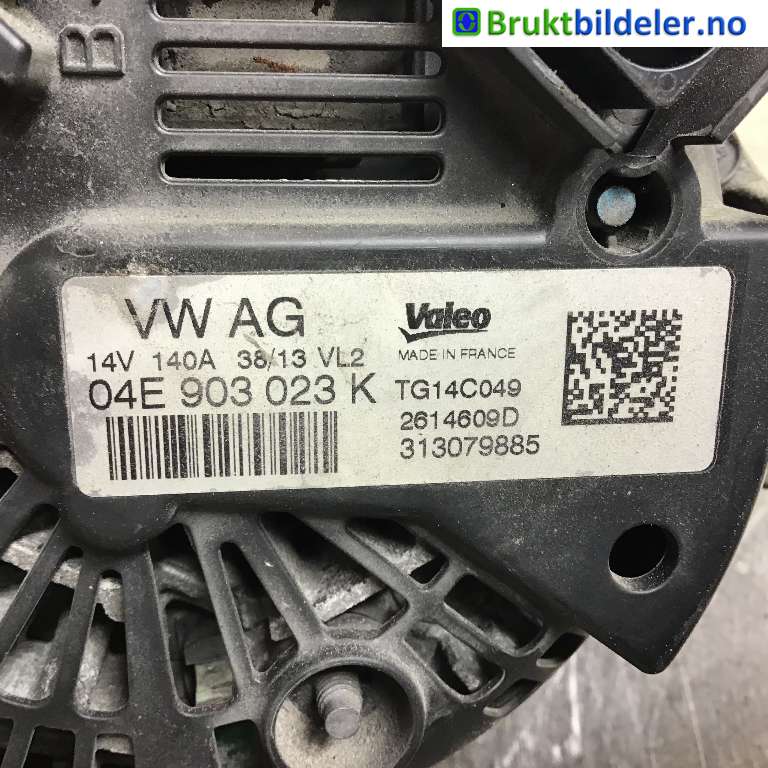 Dynamo til VW Golf VII 2012-2017 (Fase 1)  (VOLKSWAGEN|04E 903 023 K|2614609D|)