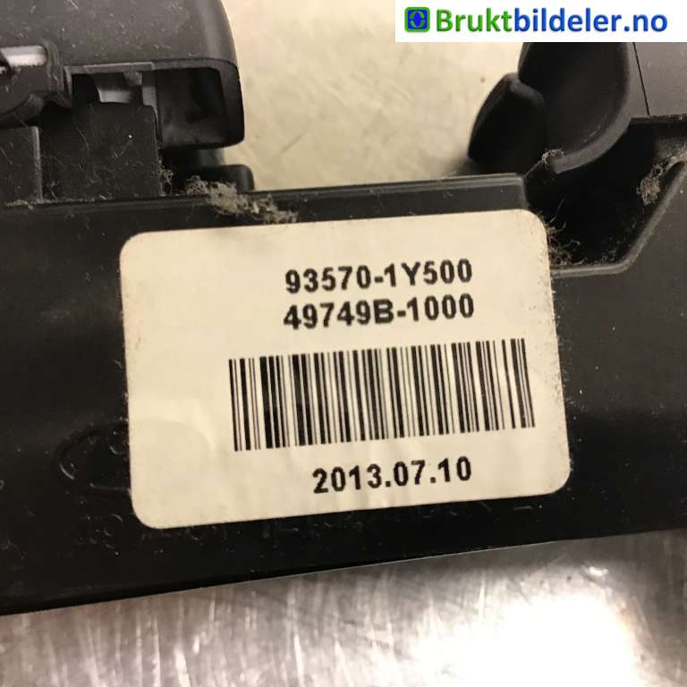 Bryter ruteheis til Kia Picanto 2011-2017 (Type II) (KIA|93570-1Y500|49749B-1000|)