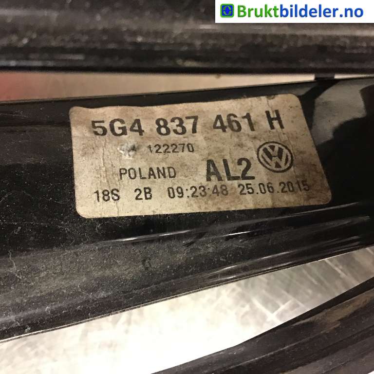 Ruteheis til VW e-Golf 2014-2017 (Fase 1)  (VOLKSWAGEN|5G4 837 461 H|122270|)