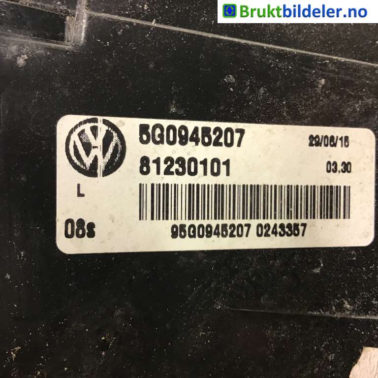 Baklykt venstre til VW e-Golf 2014-2017 (Fase 1)  (VOLKSWAGEN|5G0 945 207|81230101|)