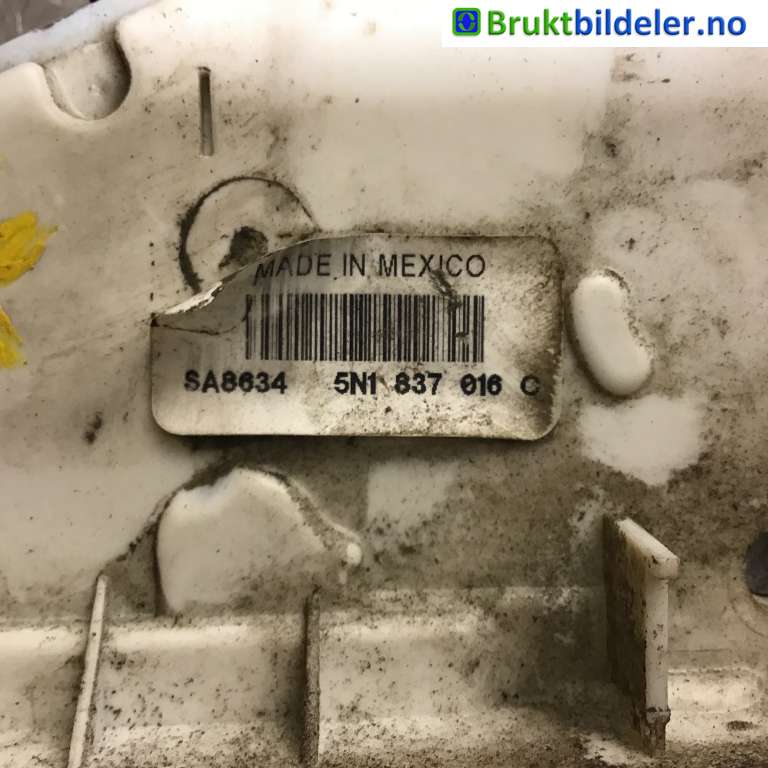 Låsekasse høyre til VW Amarok 2010-2016 (Type I, Fase 1) (VOLKSWAGEN|5N1 837 016 C|)