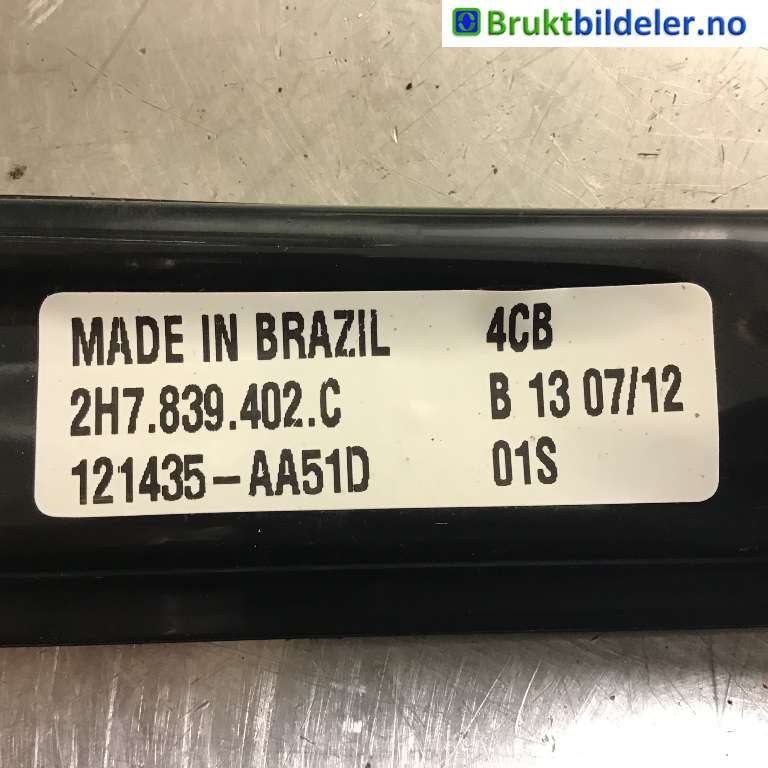 Ruteheis til VW Amarok 2010-2016 (Type I, Fase 1) (VOLKSWAGEN|2H7 839 402 C|)