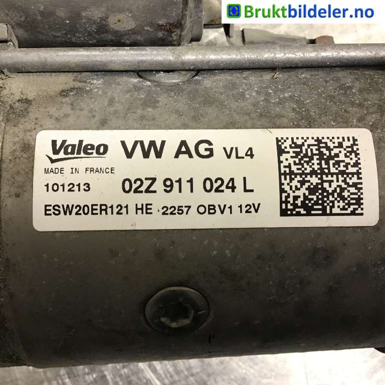 Starter diesel til VW Golf VII 2012-2017 (Fase 1)  (VOLKSWAGEN|02Z 911 024 L|ESW20ER121|)