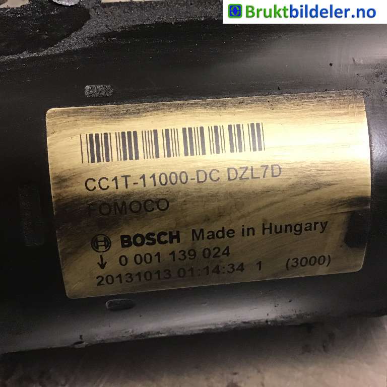Starter diesel til Ford Transit Custom 2013-2023 (Type I) (FORD|CC1T-11000-DCDZL7D|0 001 139 024|)