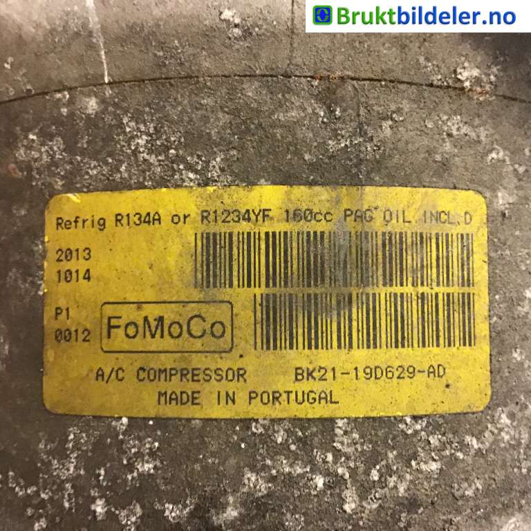 Aircondition kompressor til Ford Transit Custom 2013-2023 (Type I) (FORD|BK21-19D629-AD|)