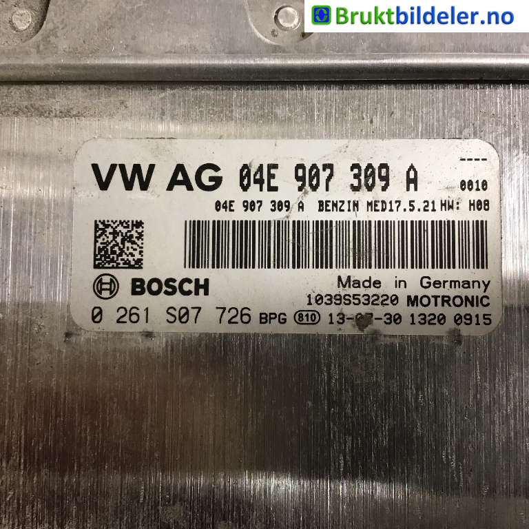 Styreenhet motor til VW Golf VII 2012-2017 (Fase 1)  (VOLKSWAGEN|04E 907 309 A|0 261 S07 726|)