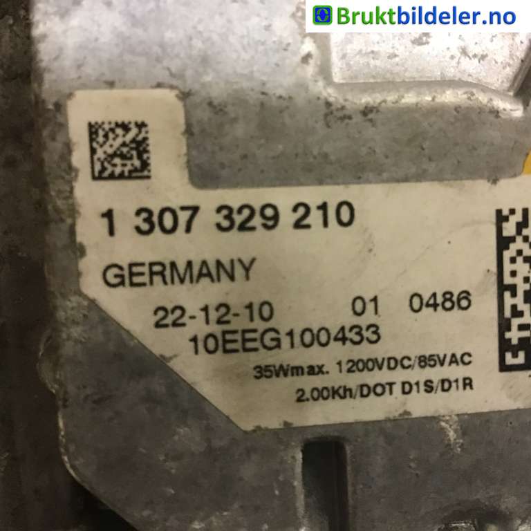 Styreenhet xenon/ballast til Volvo S40 2008-2012 (Type II, Fase 2)  (VOLVO|10EEG100433|1 307 329 210|)