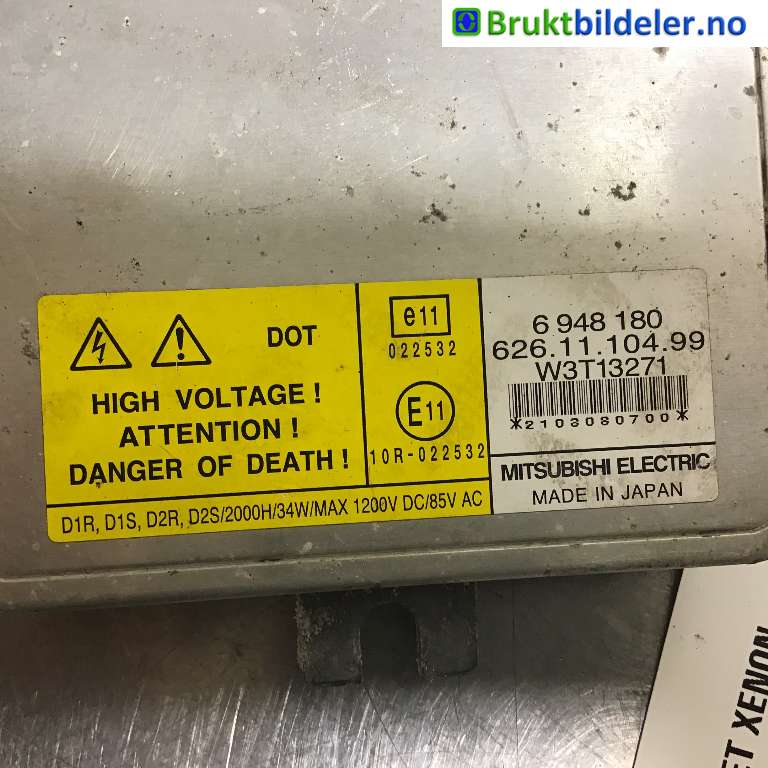 Styreenhet xenon/ballast til Volvo V70 2007-2013 (Type III, Fase 1)  (VOLVO|30744459|626.11.104.99|W3T13271)