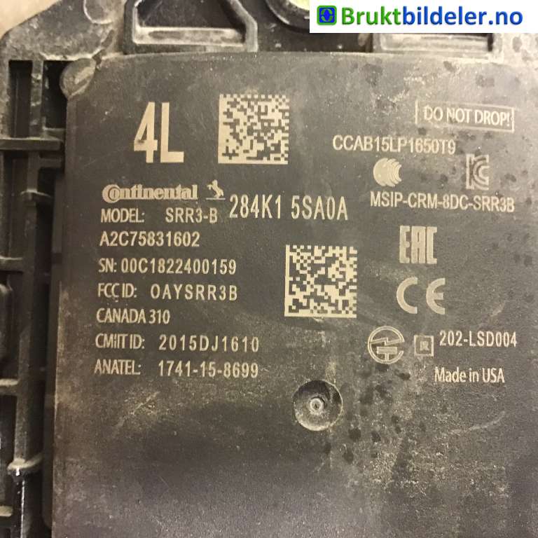 Sensor radar til Nissan Leaf 2018-->> (Type II) (NISSAN|284K1 5SA0A|A2C75831602|)
